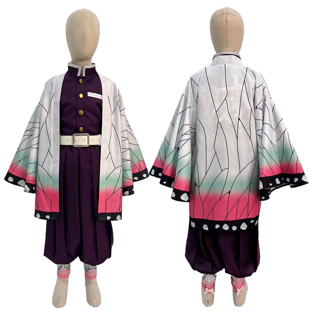 Pre-sale HOLOUN Anime Tomioka Giyuu Kochou Shinobu Agatsuma Zenitsu Kamado Tanjirou Cosplay Costume  Kid Child Haori Top Pants Halloween Christmas