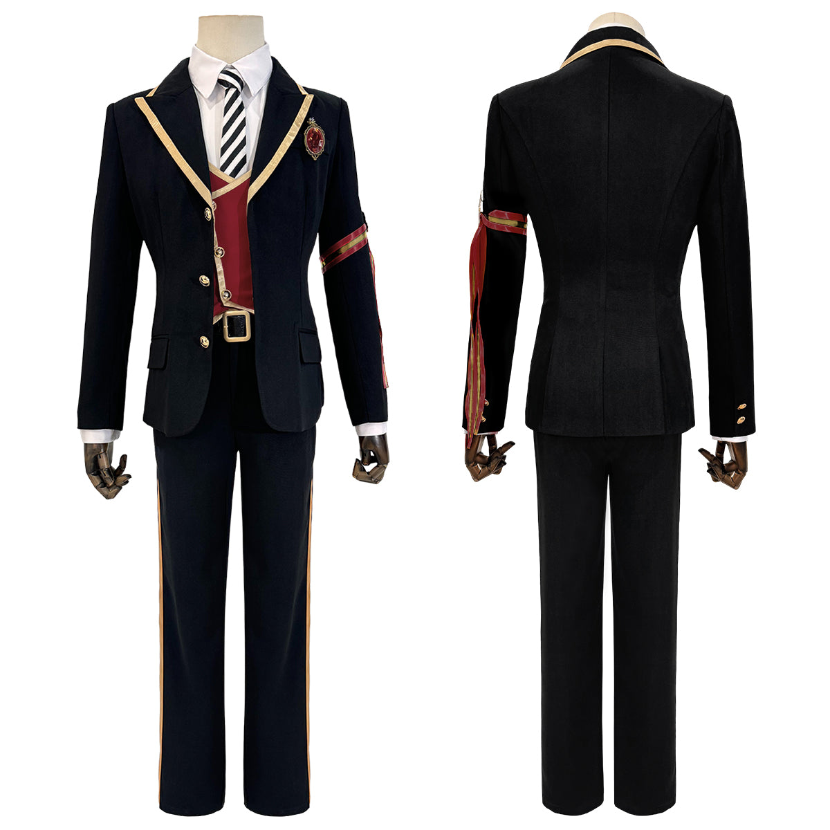 HOLOUN Twisted Wonderland Game ‌Scarabia Cosplay Costume School Uniform Suit Vest Shirt Tie