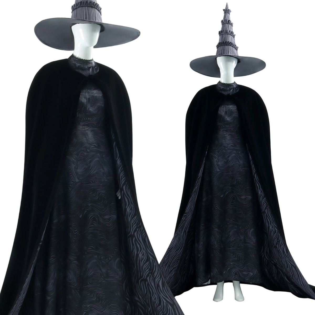 HOLOUN Film Elphaba Cosplay Costume Black Cape Dress Hat Stockings Animation Convention Halloween Christmas Gift