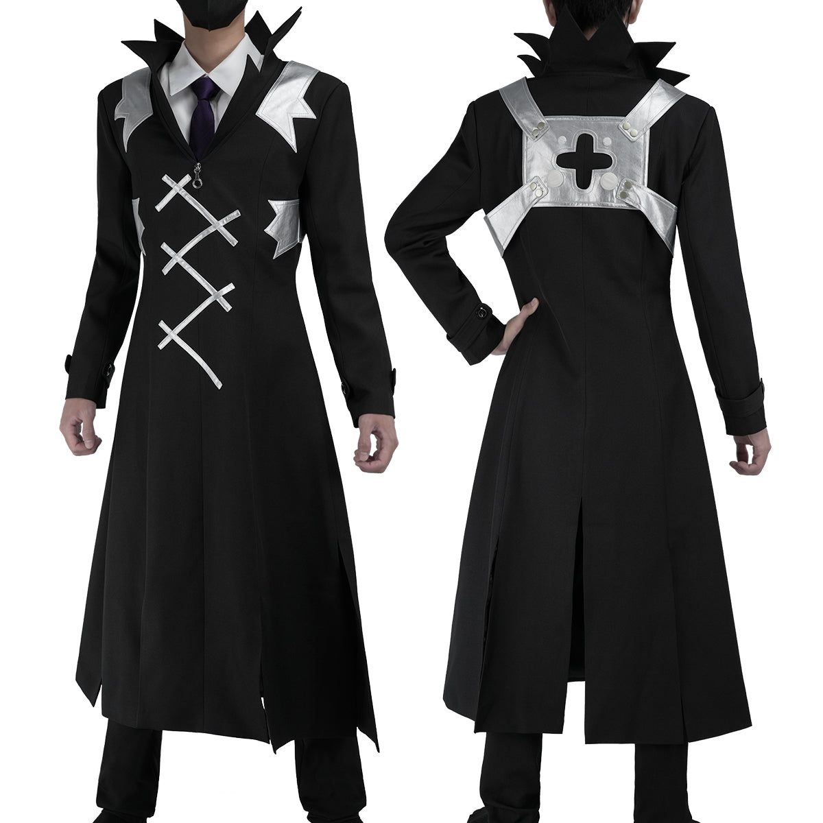 HOLOUN Dr.STONE Anime Dr. Xeno Houston Wingfield Cosplay Costume Coat Shirt Pants Tie Convention Halloween Christmas Gift