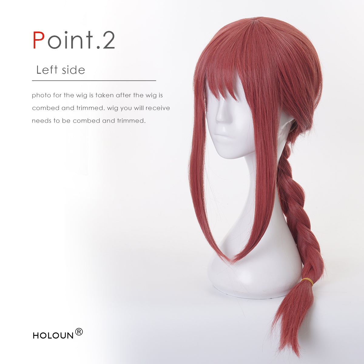Pre-sale HOLOUN Chainsaw Anime Makima Cosplay Costume Wig White Shirt Black Coat Pant Tie Halloween Christmas Convention Daily Wear