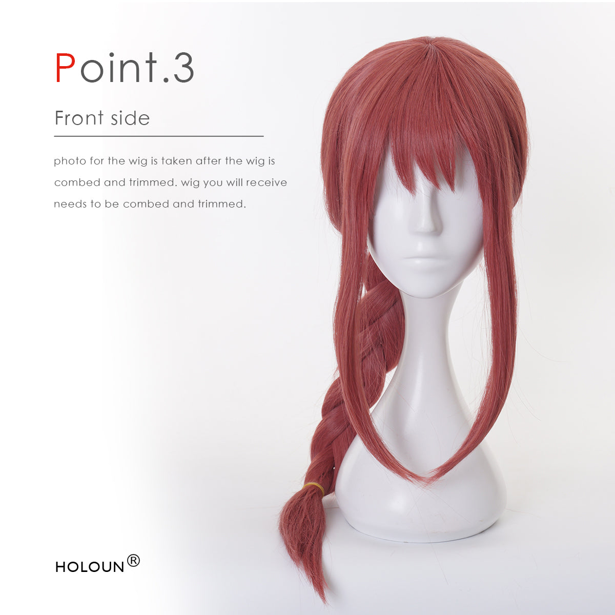 Pre-sale HOLOUN Chainsaw Anime Makima Cosplay Costume Wig White Shirt Black Coat Pant Tie Halloween Christmas Convention Daily Wear