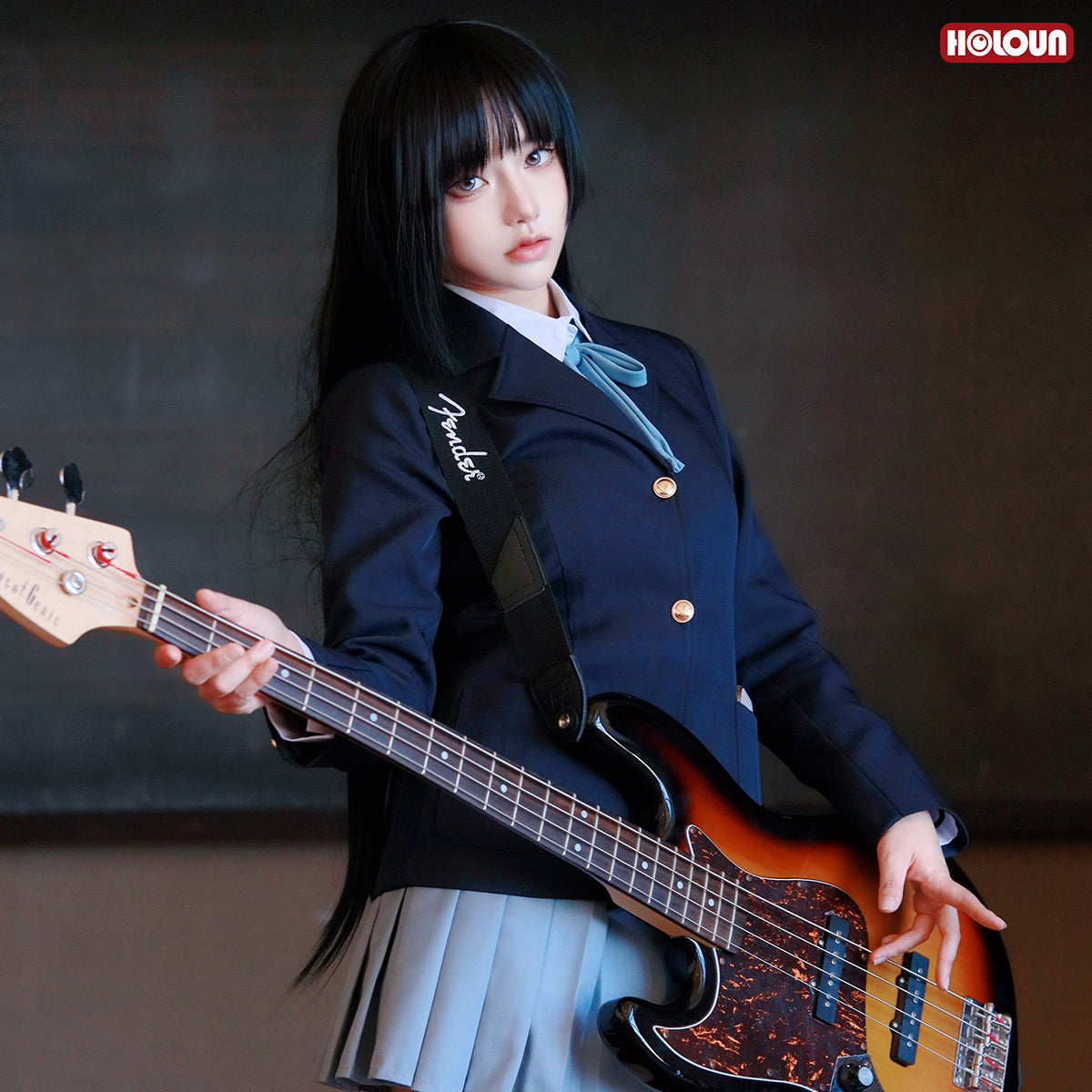 HOLOUN K-ON Anime Hirasawa Yui Akiyama Mio Tainaka Ritsu Cosplay Costume Shirt Skirt Suit Daily Wear Cos Convention Gift