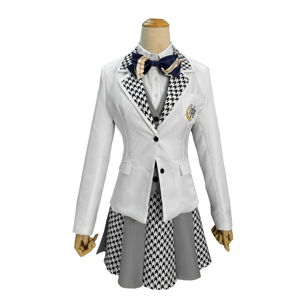 HOLOUN Blue Lock Anime Reo Mikage Cosplay Costume School Uniform Embroidery Suit Skirt Shirt Vest Tie Gift