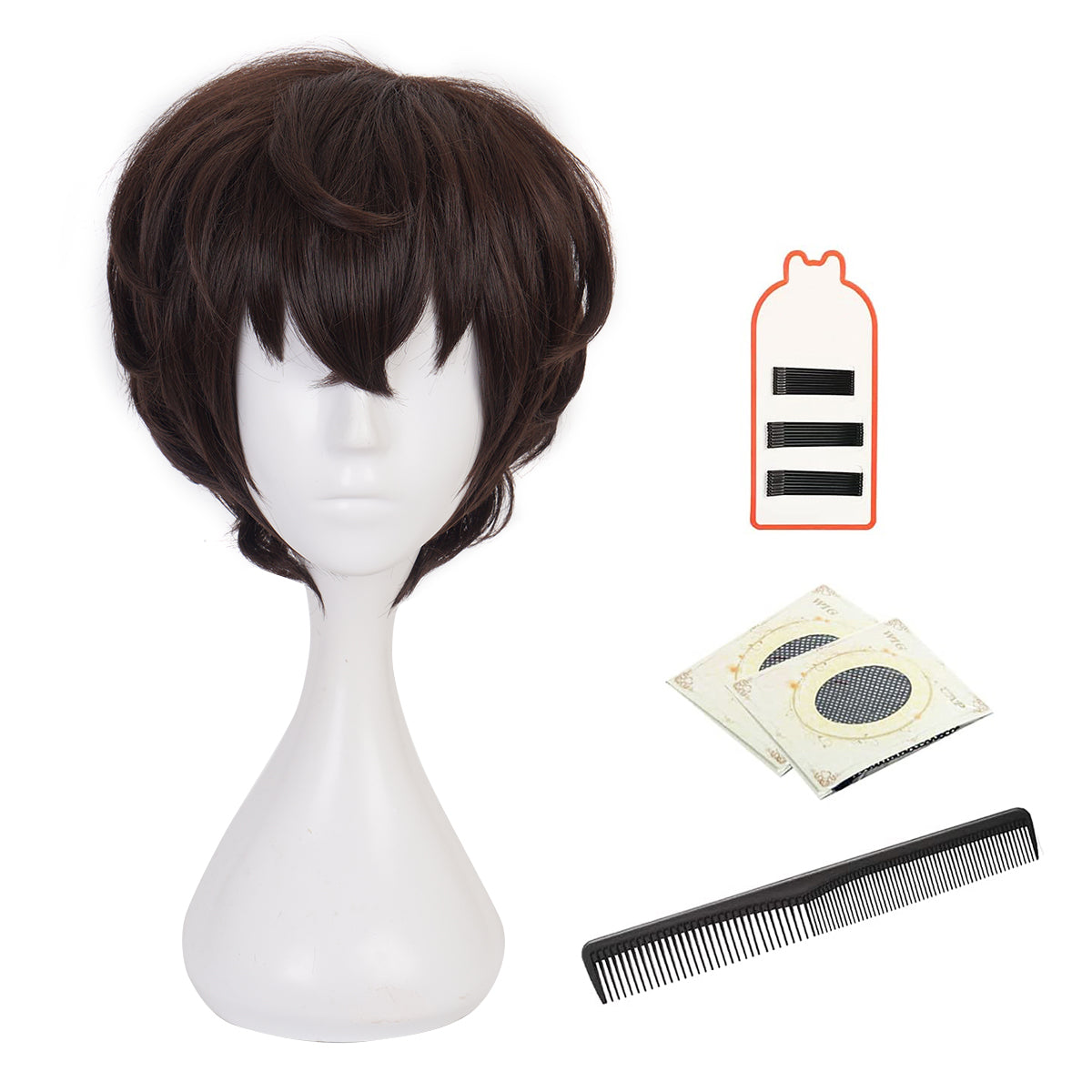 HOLOUN Bungo Anime Dazai Osamu Cosplay Costume Wig Oversized Lining Coat Elastic Pants Vest Shirt Pendant Daily Wearing Cos