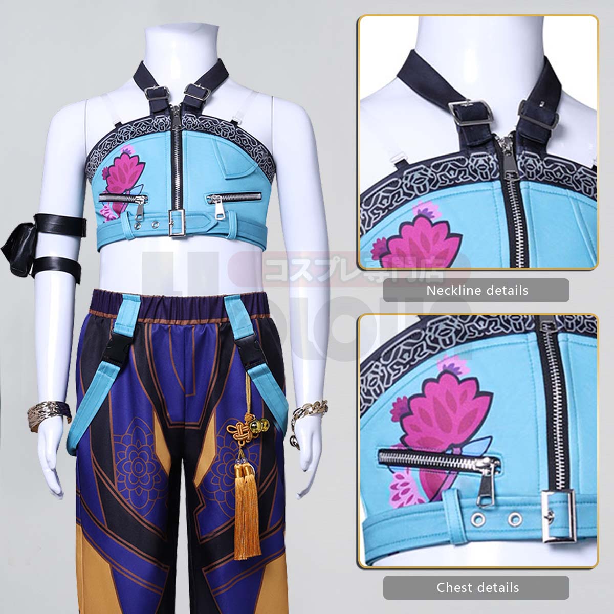 HOLOUN KPop Demon Hunters Anime Rumi Zoey Mira Kid Child Version Cosplay Costume Jacket Shorts Skirt Pants Halloween Christmas