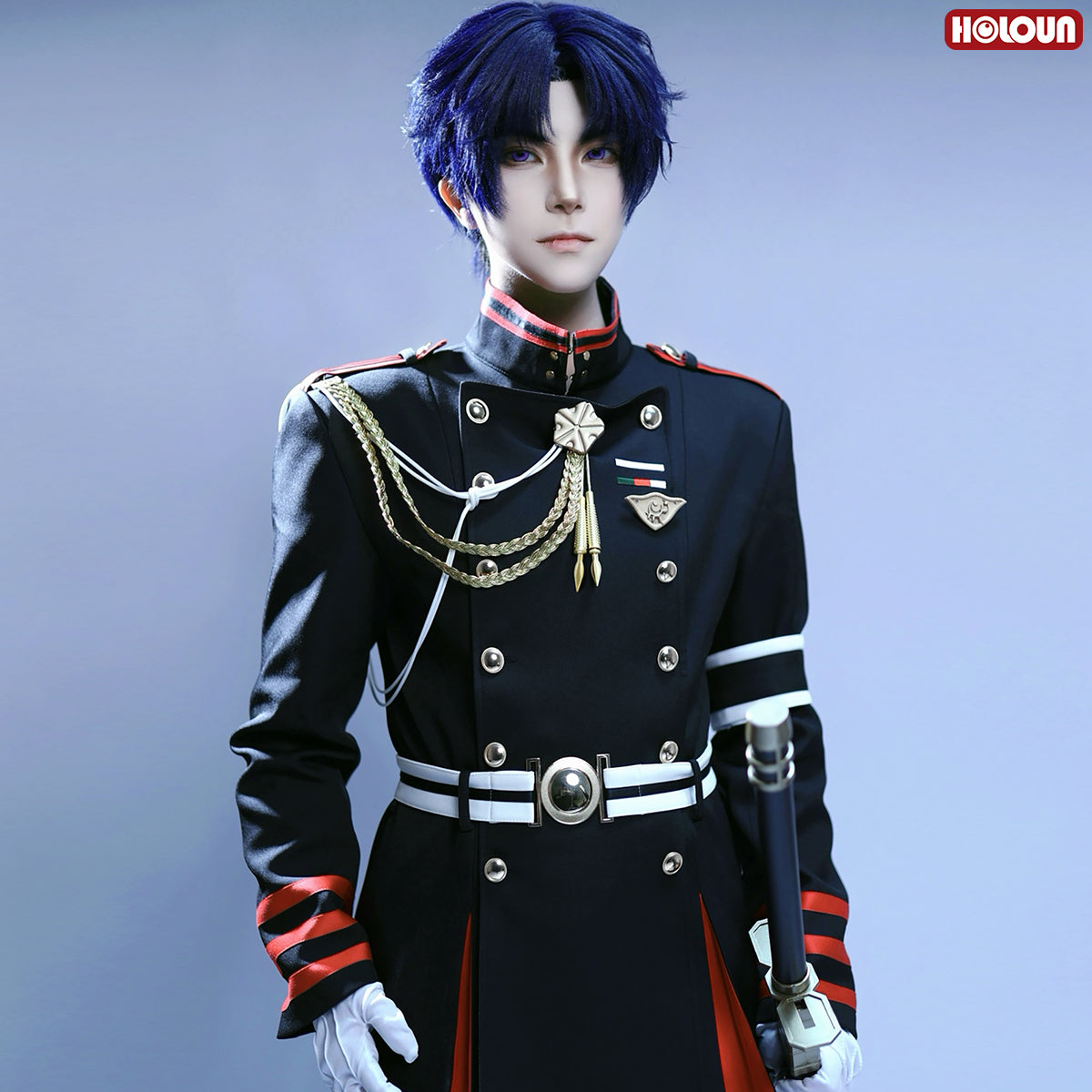 Pre-sale HOLOUN Seraph Of The End Anime Guren Ichinose Cosplay Costume Coat Pants Belt Uniform Halloween Christmas Convention