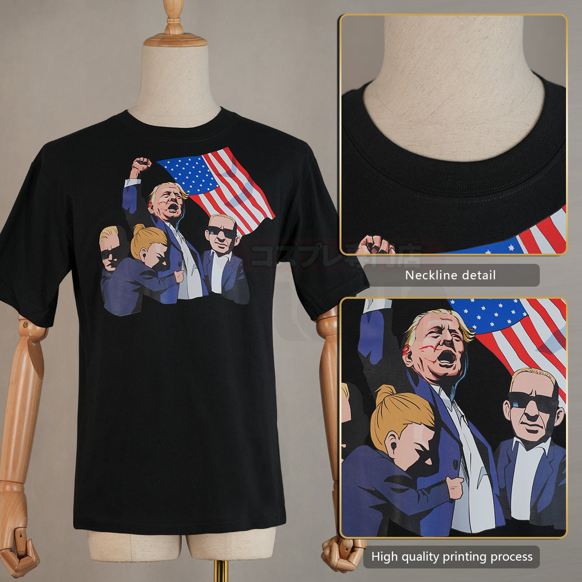 Donald Trump 2024 President Black White T-shirt Daily Wear Make America Great Again Thanksgiving Day Christmas Gift