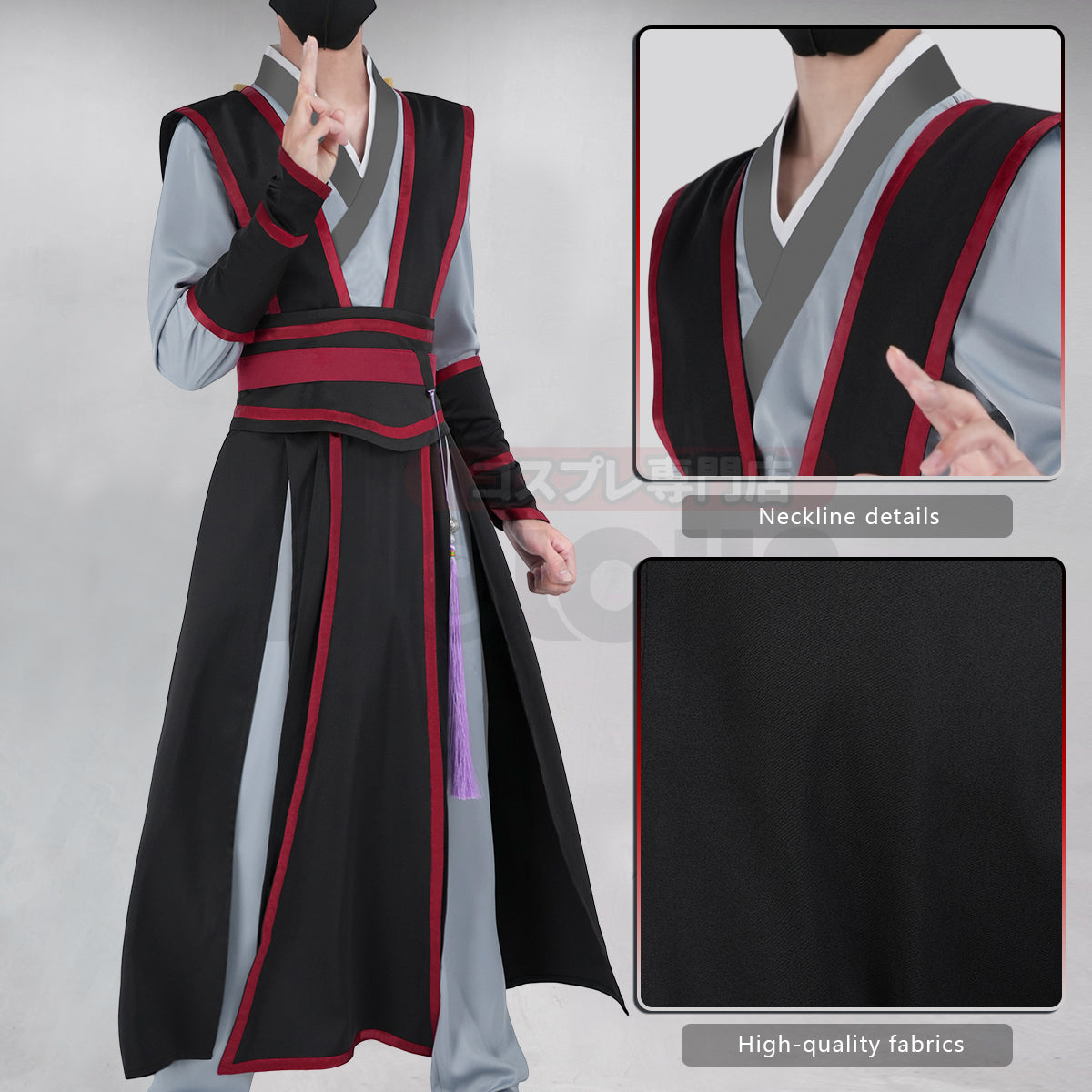 Pre-sale HOLOUN Mo Dao Zu Shi Anime Wei Wuxian Cosplay Costume Grandmaster of Demonic Cultivation Halloween Christmas Convention