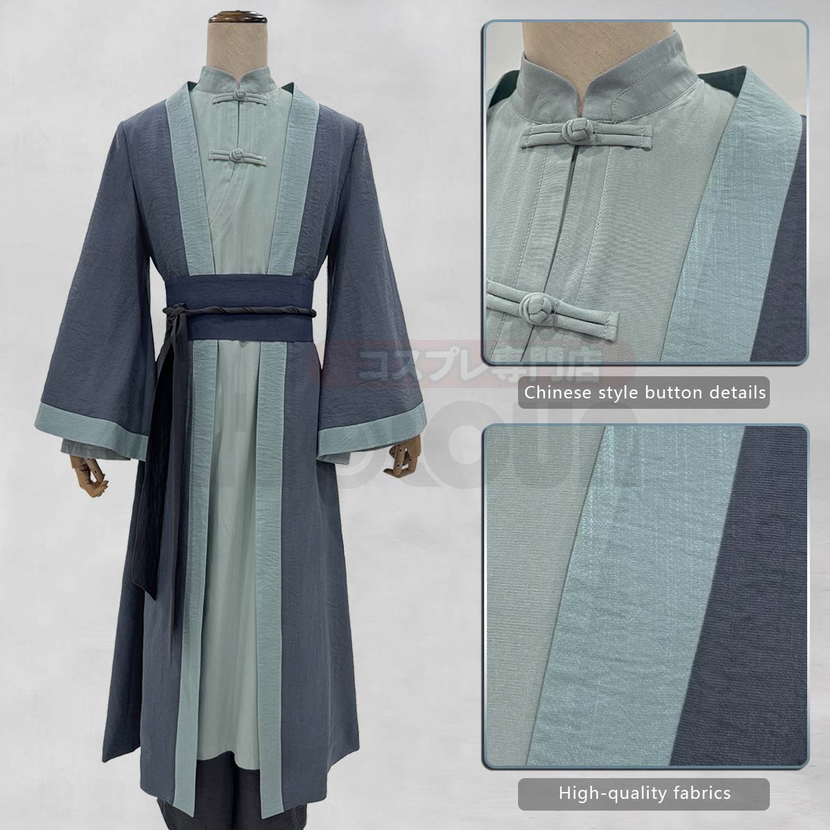 Pre-sale HOLOUN Xiao Hei Anime Wuxian Infinity Cosplay Costume Coat Top Pants Belt Animation Convention Halloween Christmas Gift