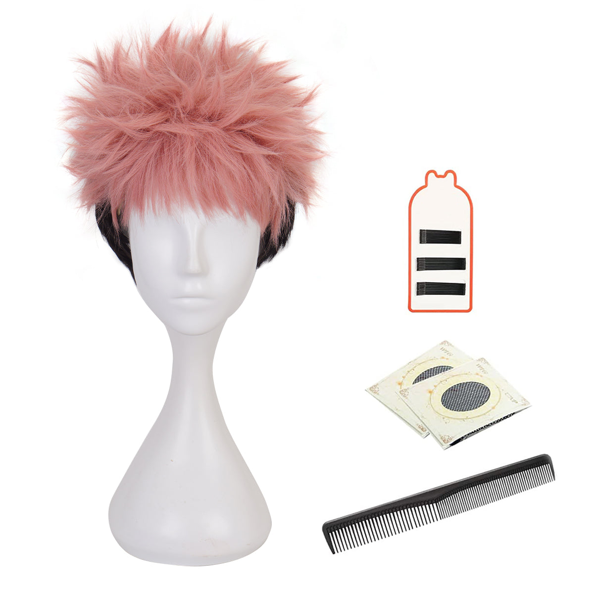 Pre-sale HOLOUN Jujutsu JJK Anime Itadori Yuji Cosplay Costume Wig Latest Hoodie Pants Halloween Christmas Convention Rose Net Synthetic