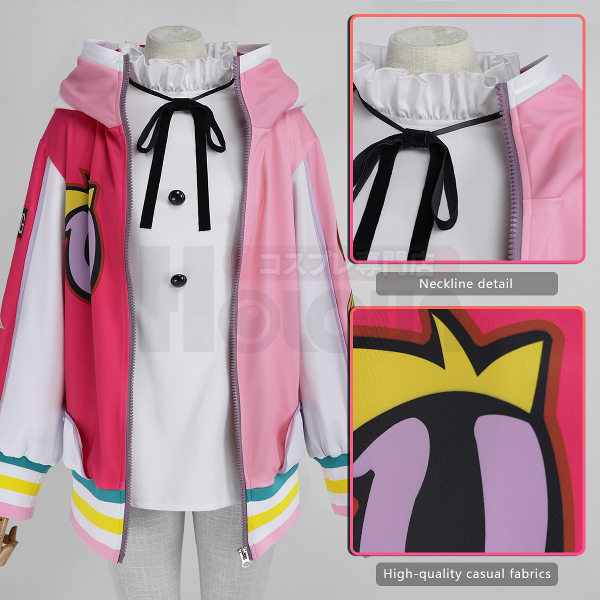 HOLOUN Film Red Uta Anime Uta Cosplay Costume  Embroidery Coat Hoodie Skirt Wig Headwear Fake Earphone Cos Convention Latest