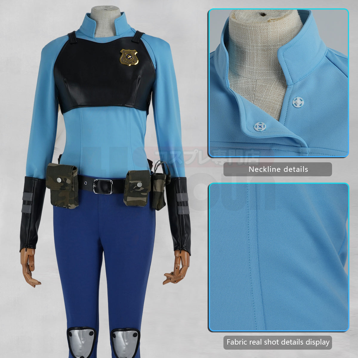 Pre-sale HOLOUN Zoo Movie Judith Hopps Cosplay Costume Black Faux Leather Vest Shirt Pants Gloves Bags Halloween Christmas Convention