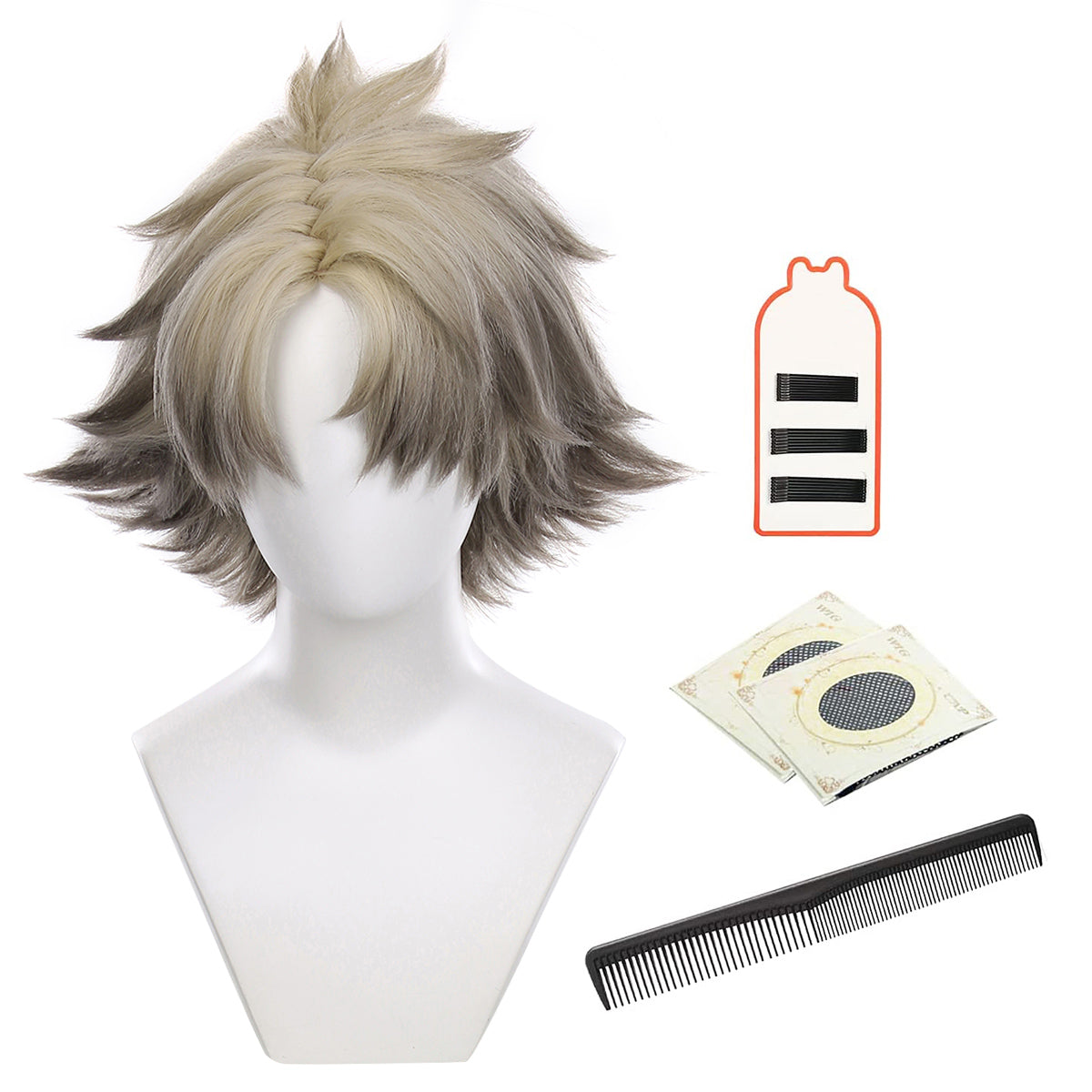 HOLOUN Gachiakuta Anime Rudo Cosplay Wig Rose Net Synthetic Fiber Adjustable Heat Resistant Cap Halloween Christmas Convention