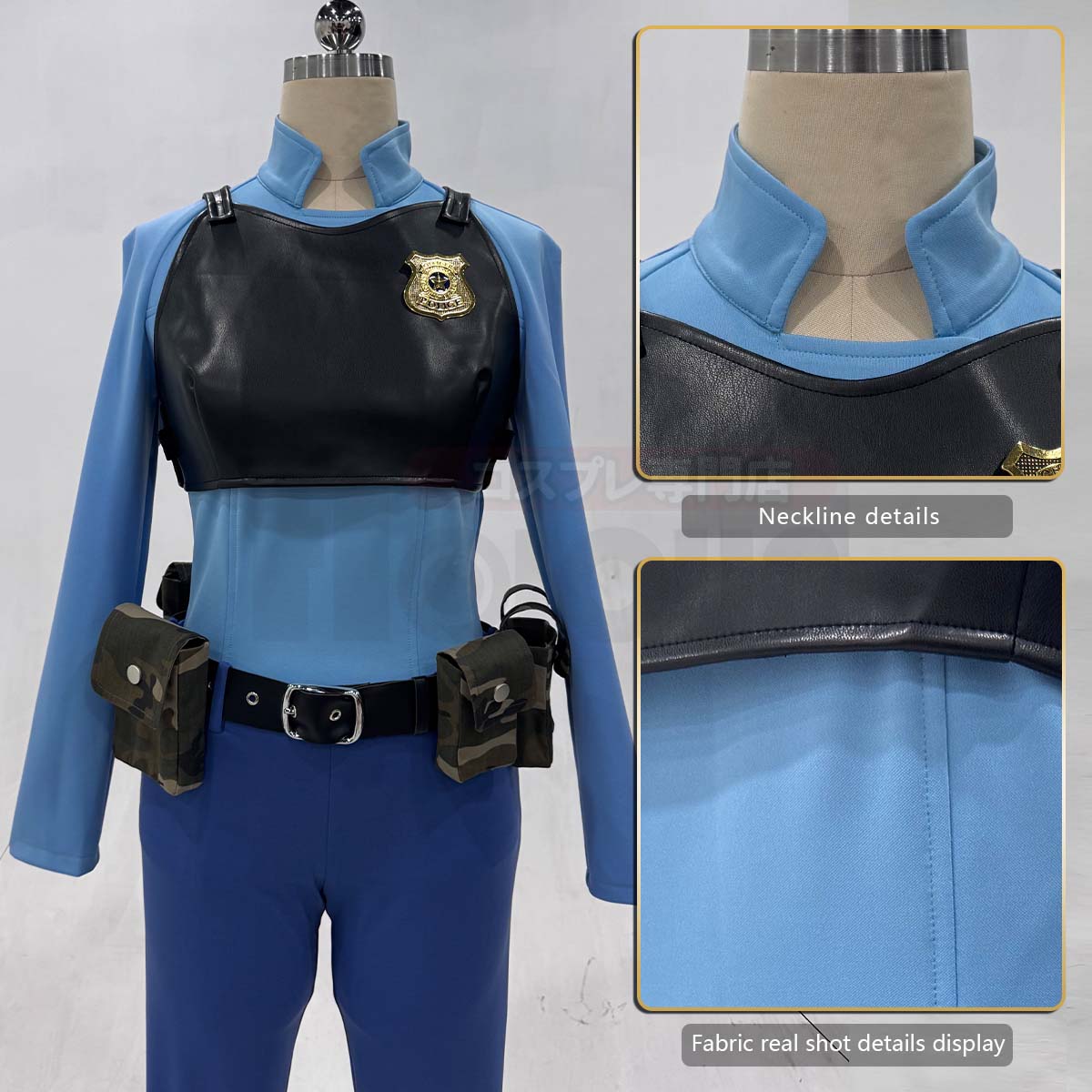 Pre-sale HOLOUN Zoo Movie Judith Hopps Cosplay Costume Black Faux Leather Vest Shirt Pants Gloves Bags Halloween Christmas Convention