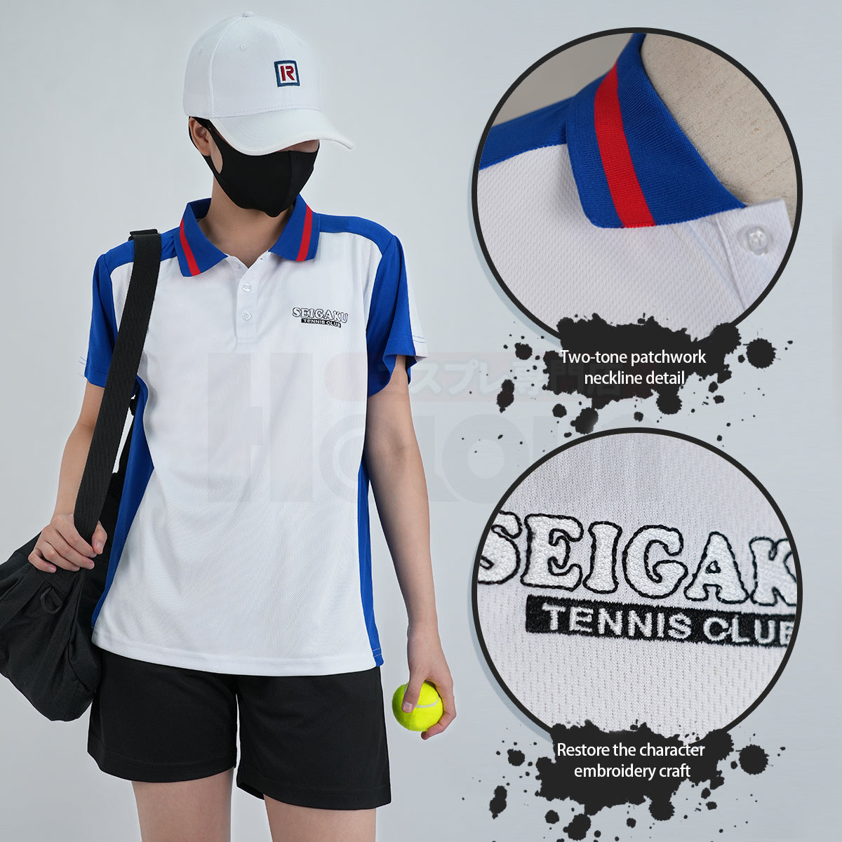 HOLOUN The Prince of Tennis Anime Ryoma Echizen Tezuka Cosplay Costume Embroidery Jerseys Seigaku Tennis Club Tracksuit Hat