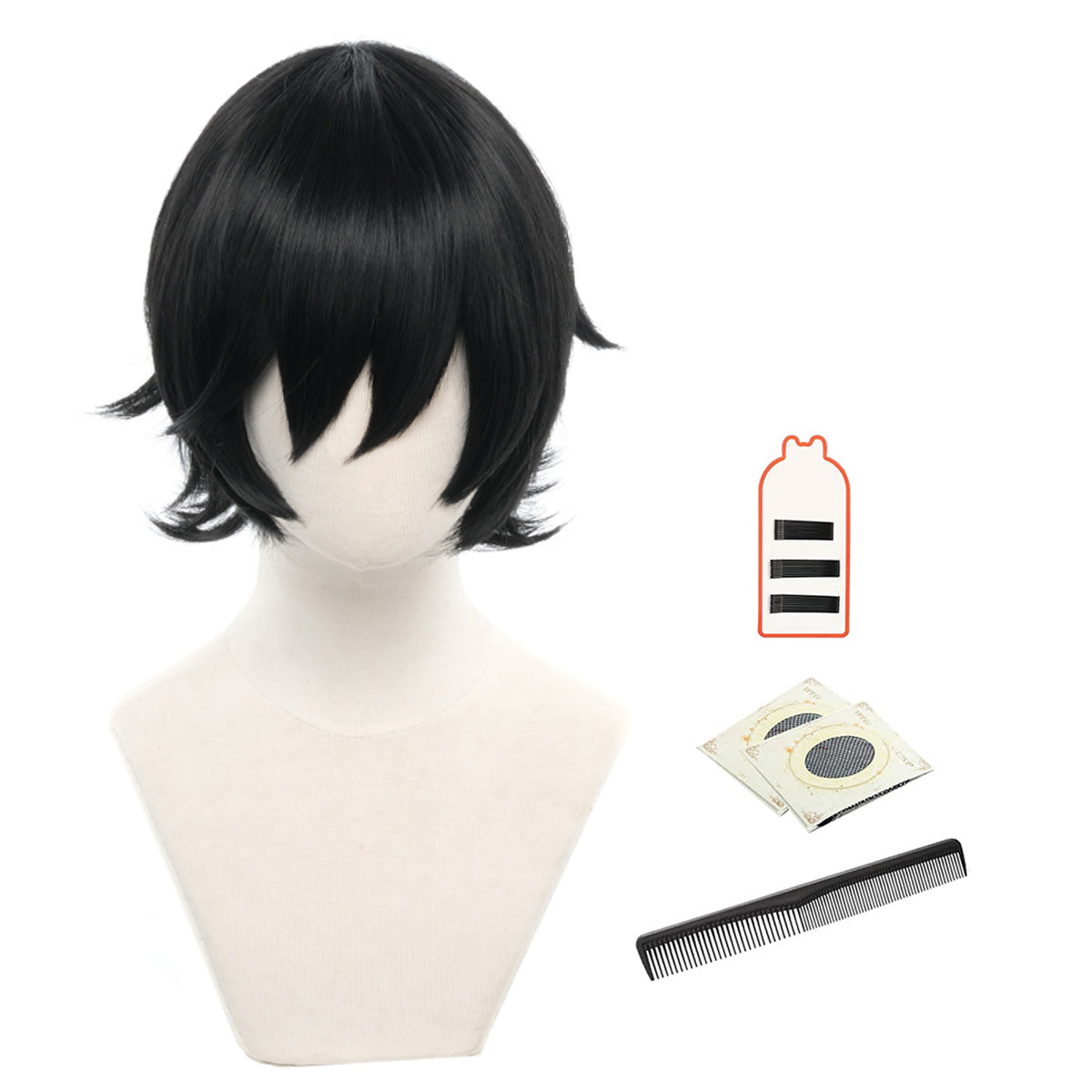 HOLOUN Delicious in Anime Izumi Hitomi Cosplay Wig Rose Net Synthetic Fiber Adjustable Size Heat Resistant Cap Comb Halloween