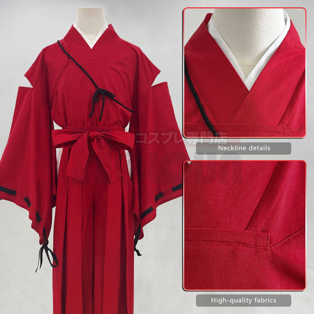 Pre-sale HOLOUN Anime Inuyasha Cosplay Costume Red Kimono Pants Top Halloween Christmas Animation Convention