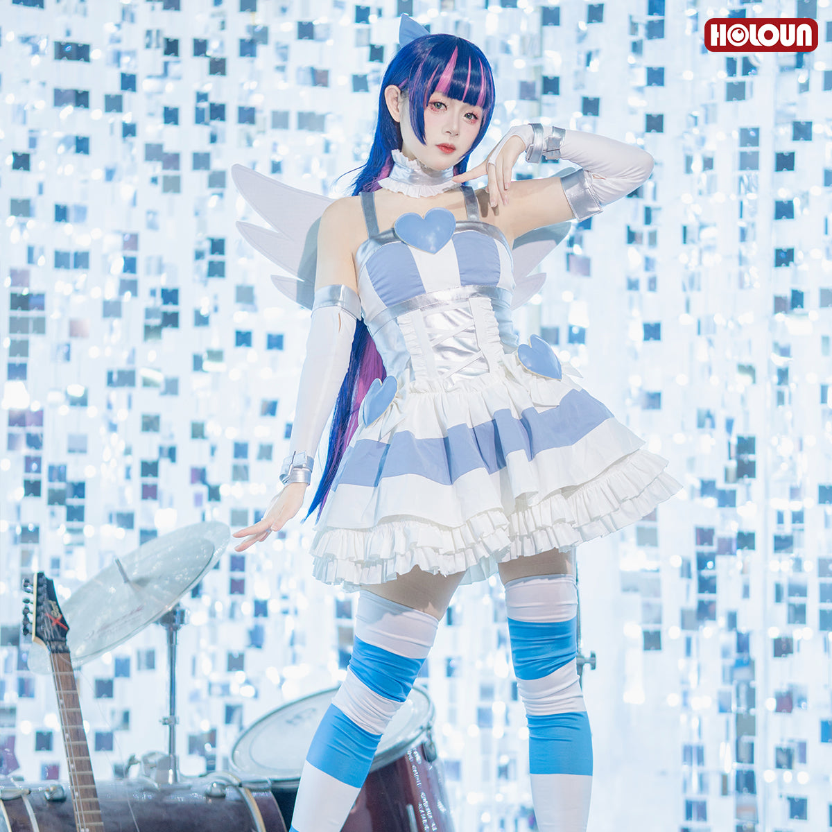 HOLOUN Panty & Stocking with Garterbelt Anime Stocking Anarchy Cosplay Costume Dress Cos Convention