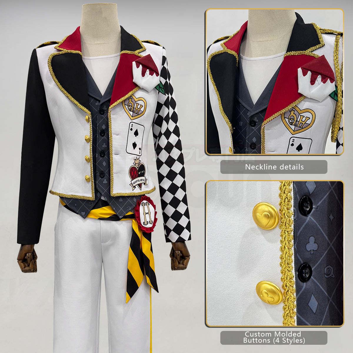 Pre-sale HOLOUN Twisted Game ‌Heartslabyul Cosplay Costume Jacket Vest Shirt Pants Convention Halloween Christmas Gift