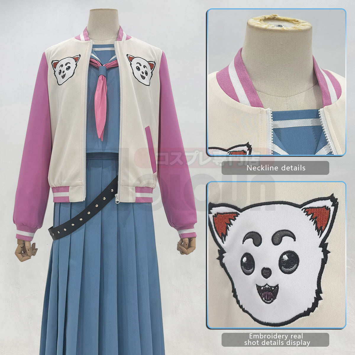 Pre-sale HOLOUN Gintama Anime Kagura Cosplay Costume Jacket Sailor Jk Uniform Halloween Christmas Animation Convention Latest Version