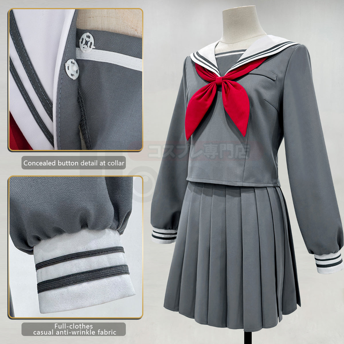 HOLOUN Project Sekai PJSK Stage Azusawa Kohane Hoshino Ichika Sailor Uniform Cosplay Costume Top Skirt Bow Tie Daily Wear