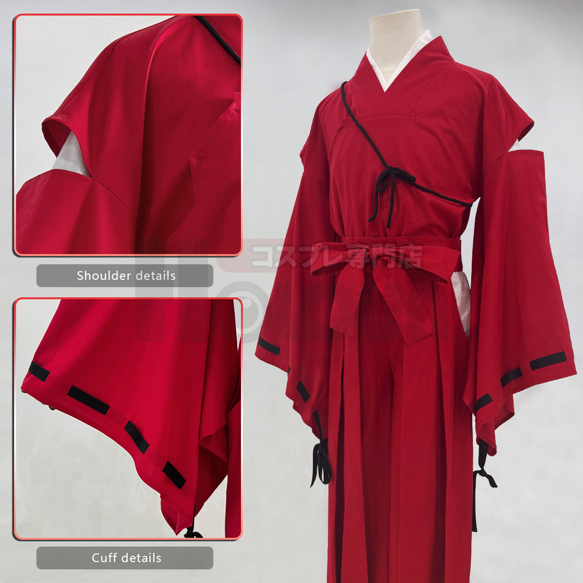 Pre-sale HOLOUN Anime Inuyasha Cosplay Costume Red Kimono Pants Top Halloween Christmas Animation Convention