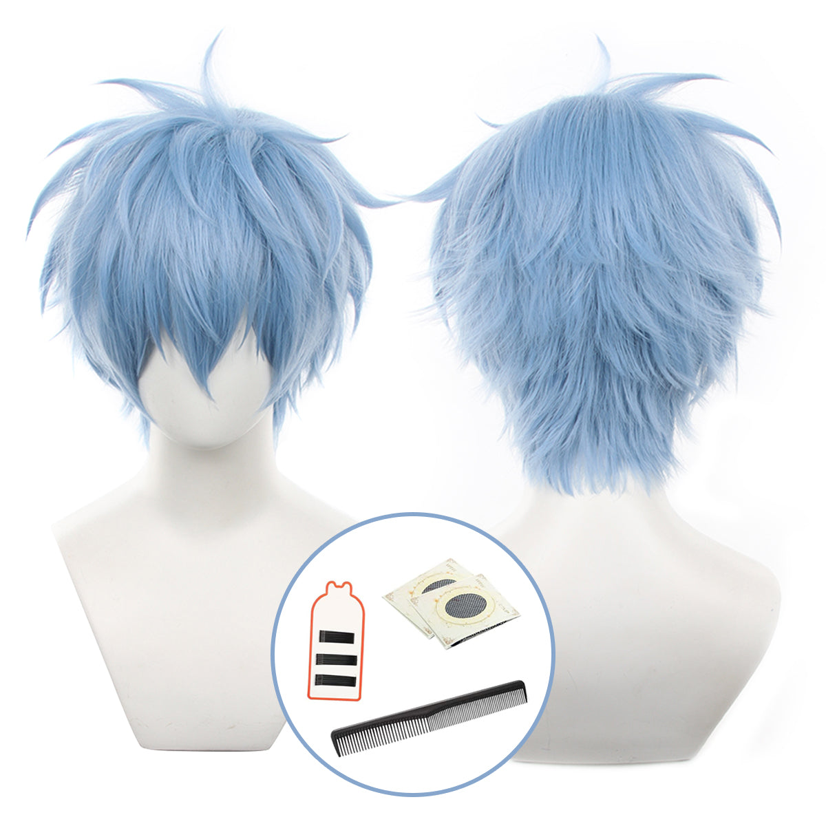 HOLOUN Mashle Anime Lance Crown Cosplay Wig Rose Net Synthetic Fiber Adjustable Size Halloween Christmas Gift