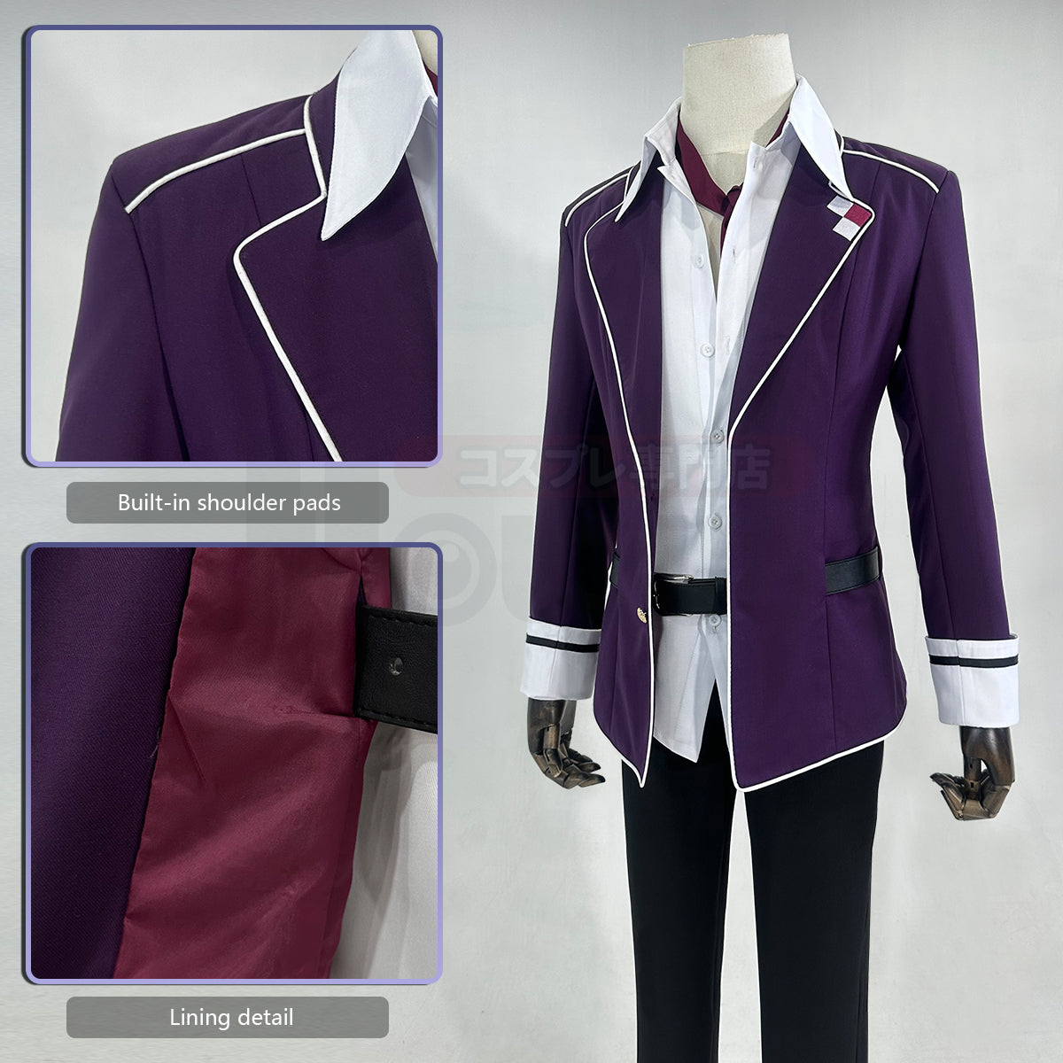 HOLOUN Diabolik Lovers Anime Sakamaki Ayat Cosplay Costume School Uniform Embroidery Suit Pants Shirt Tie Daily Wear Cos