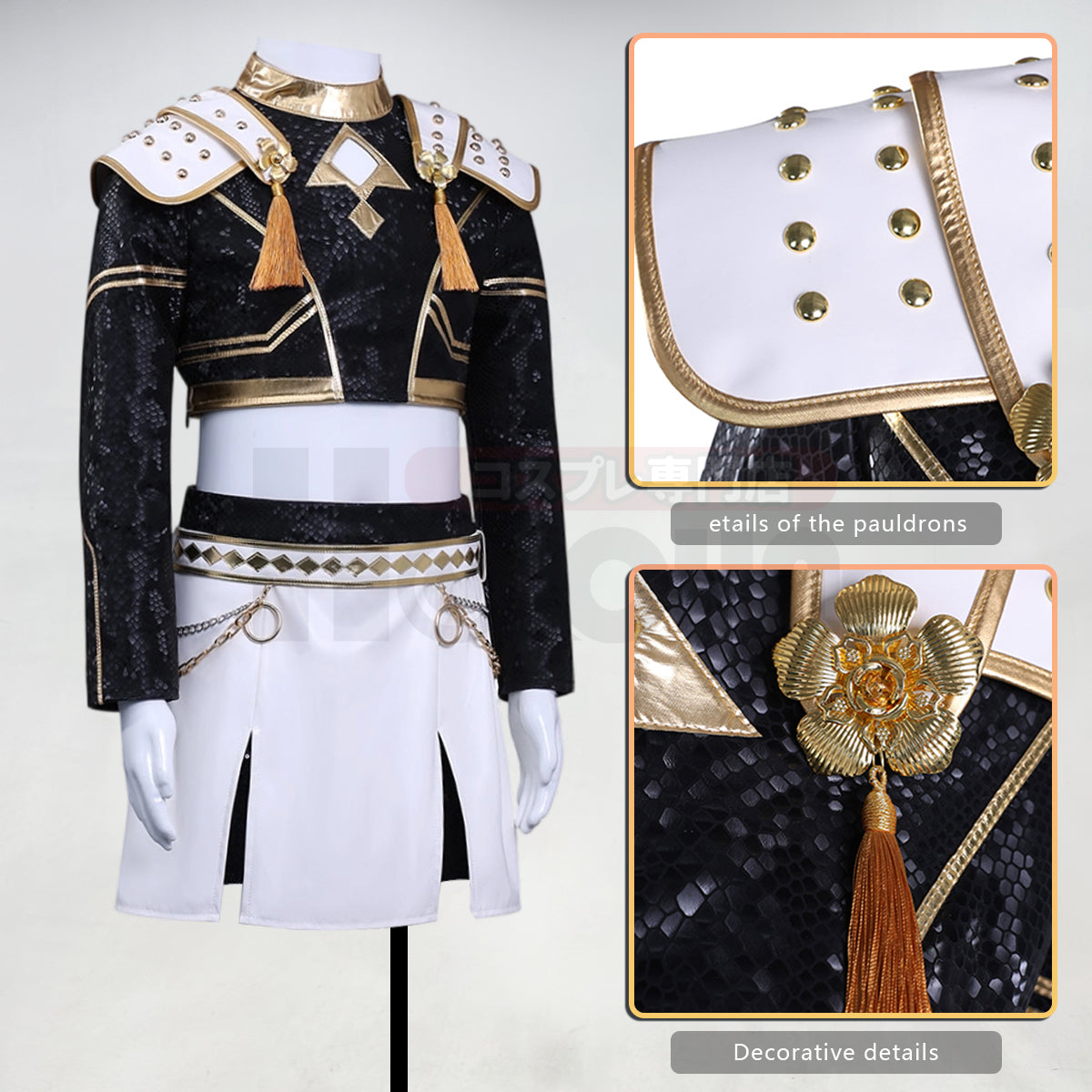 HOLOUN Anime Zoey Rumi Mira Kid Child Version Black Stage Cosplay Costume Jacket Shorts Skirt Halloween Christmas Convention