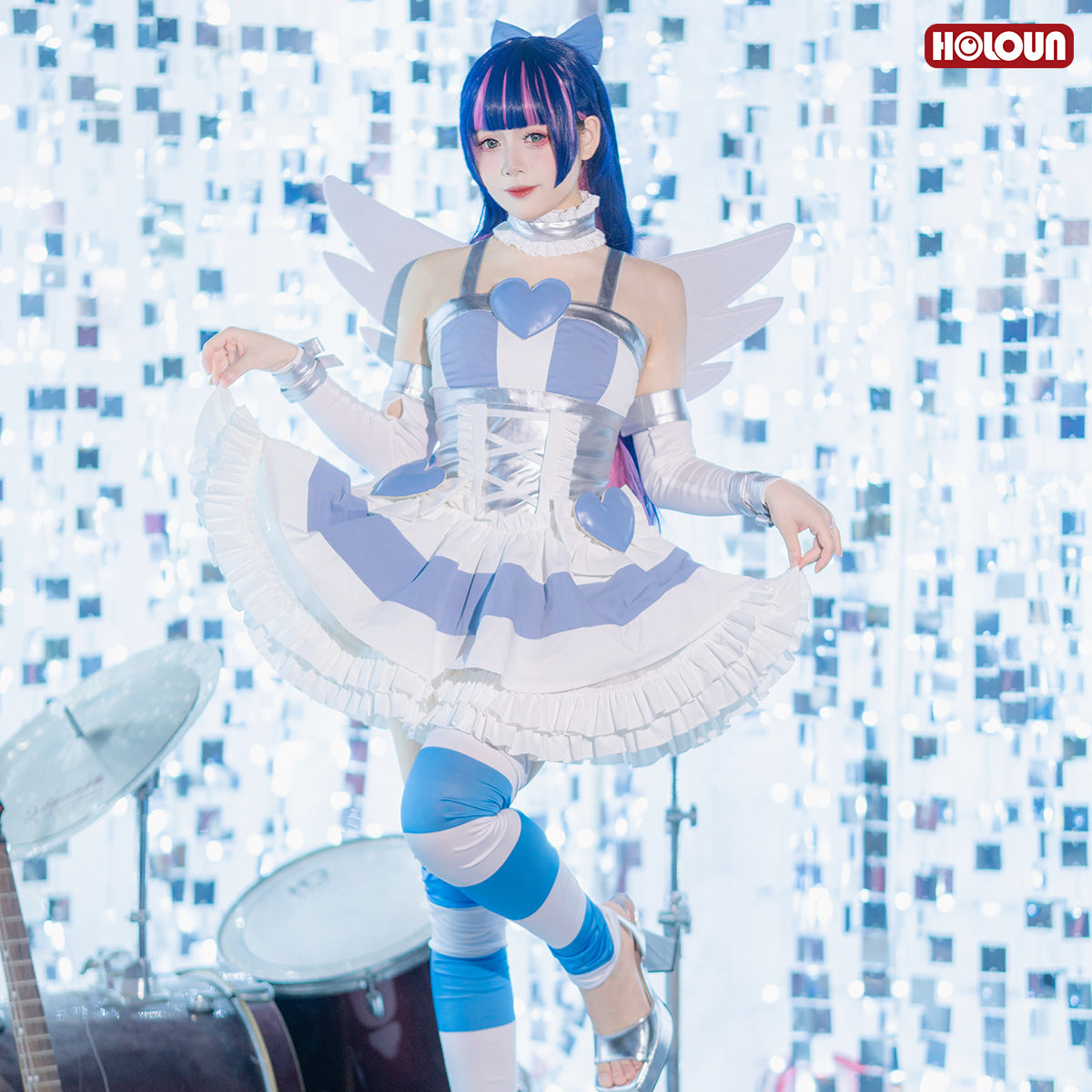 HOLOUN Panty & Stocking with Garterbelt Anime Stocking Anarchy Cosplay Costume Dress Cos Convention