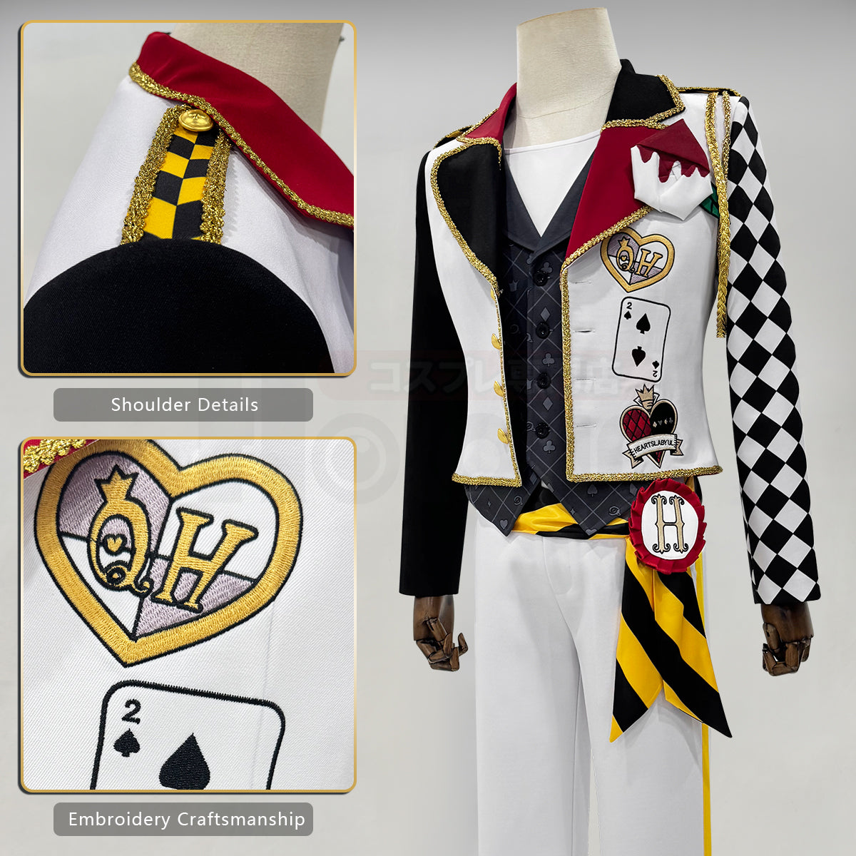 Pre-sale HOLOUN Twisted Game ‌Heartslabyul Cosplay Costume Jacket Vest Shirt Pants Convention Halloween Christmas Gift