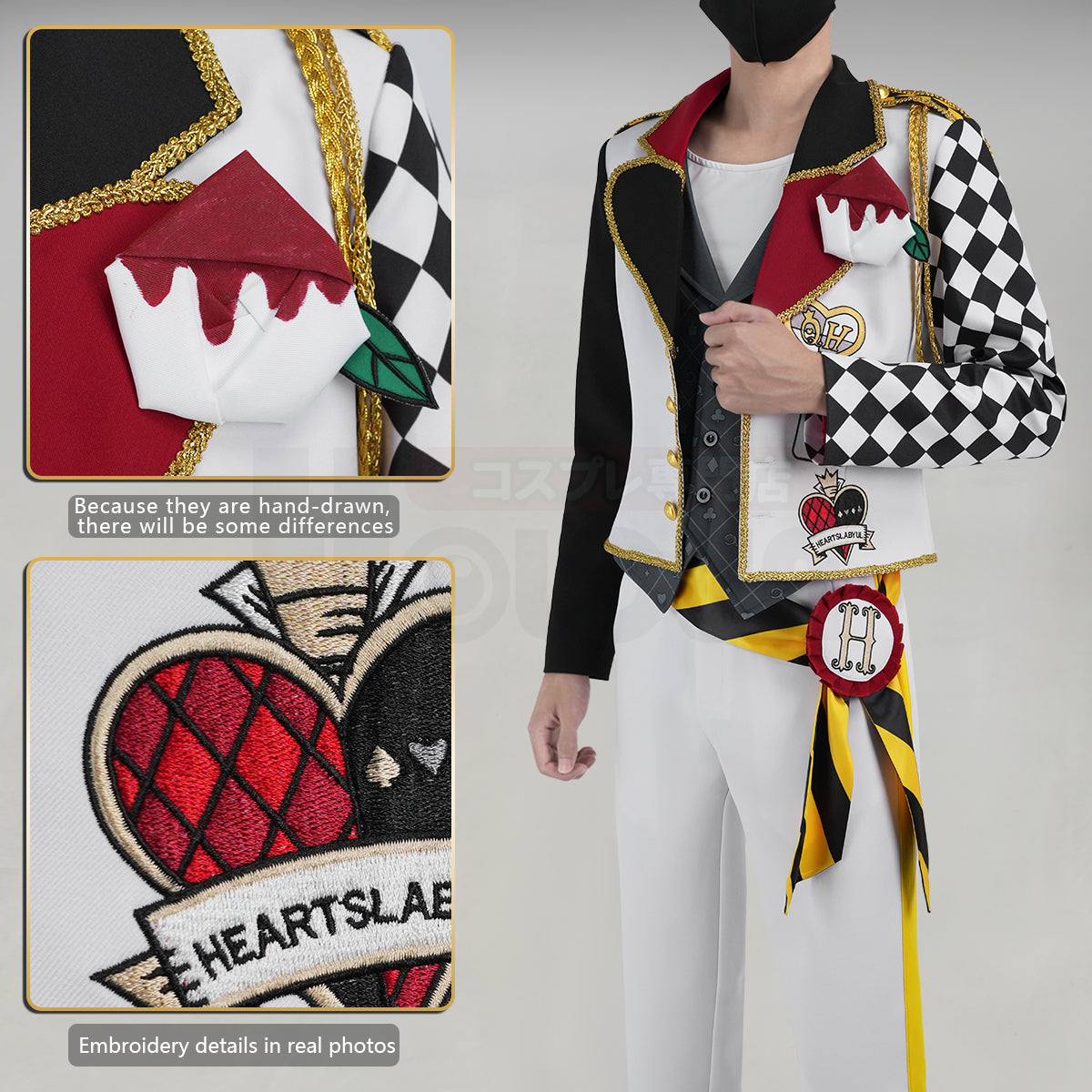 Pre-sale HOLOUN Twisted Game ‌Heartslabyul Cosplay Costume Jacket Vest Shirt Pants Convention Halloween Christmas Gift