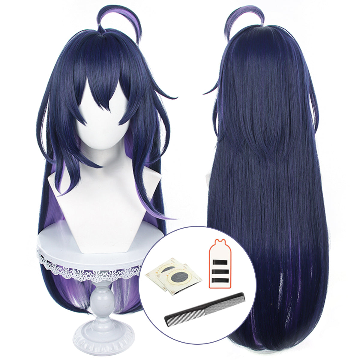 HOLOUN Honkai Star Rail Game Seele Cosplay Wig Rose Net Heat Resistant Synthetic Fiber Comb Hairpin Adjustable Halloween Party