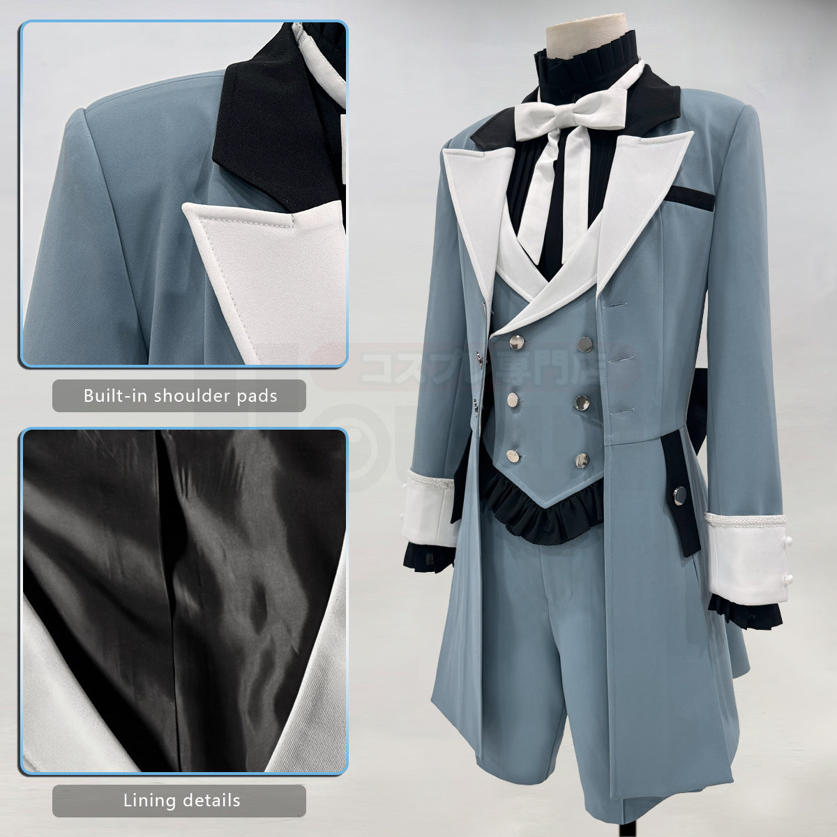 Pre-sale HOLOUN Anime Ciel Phantomhive Brother Cosplay Costume Coat Shorts Shirt Vest Animation Convention Halloween Christmas