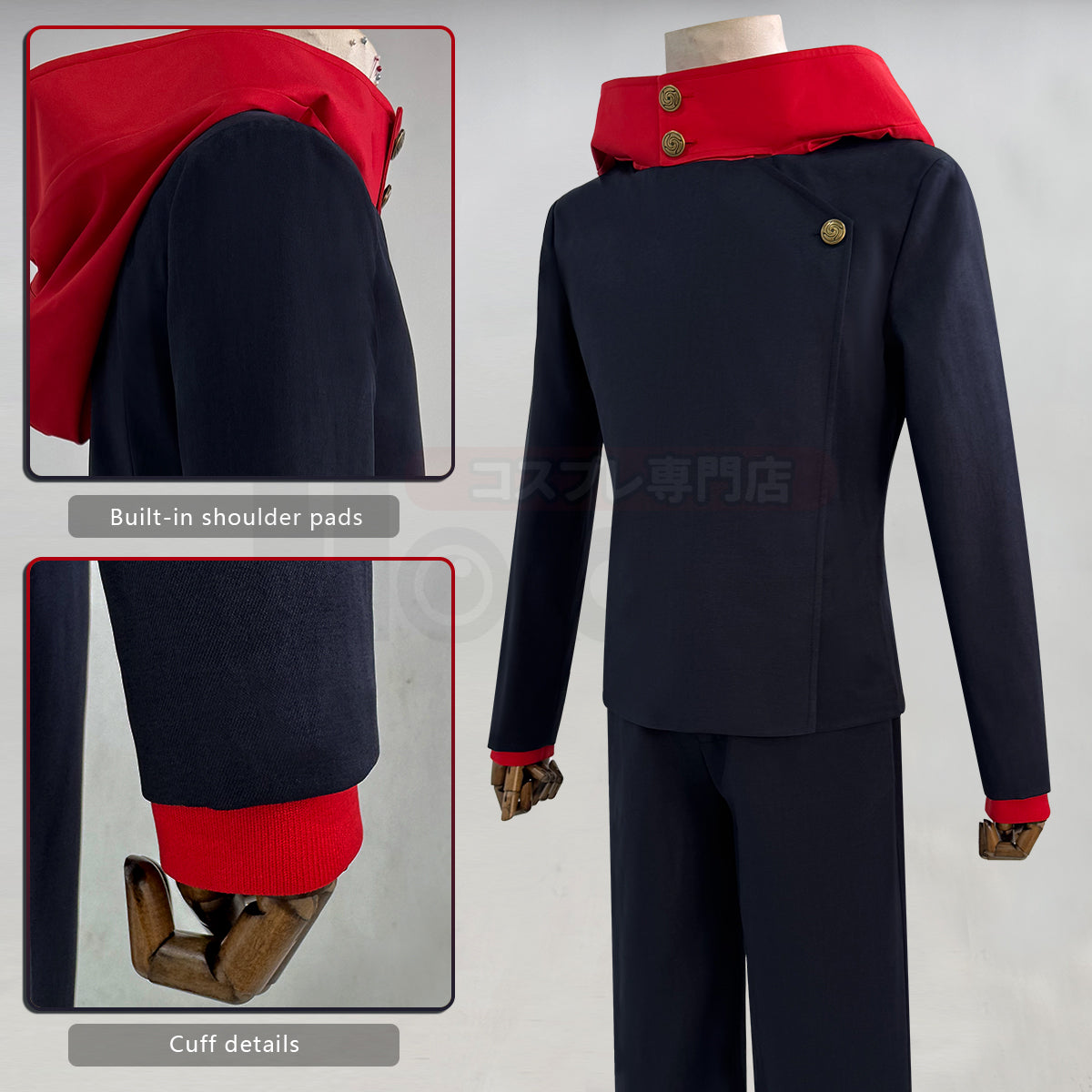 HOLOUN Anime Itadori Yuji  Yuta Okkotsu Cosplay Costume Wig Jacket Pants Upgraded version Halloween Christmas Convention Gift