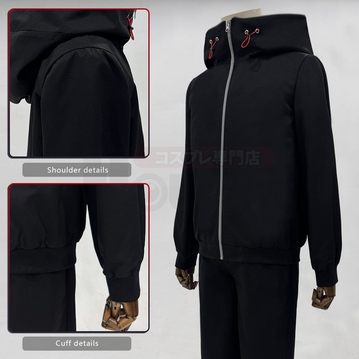 Pre-sale HOLOUN Jujutsu JJK Anime Itadori Yuji Cosplay Costume Wig Latest Hoodie Pants Halloween Christmas Convention Rose Net Synthetic