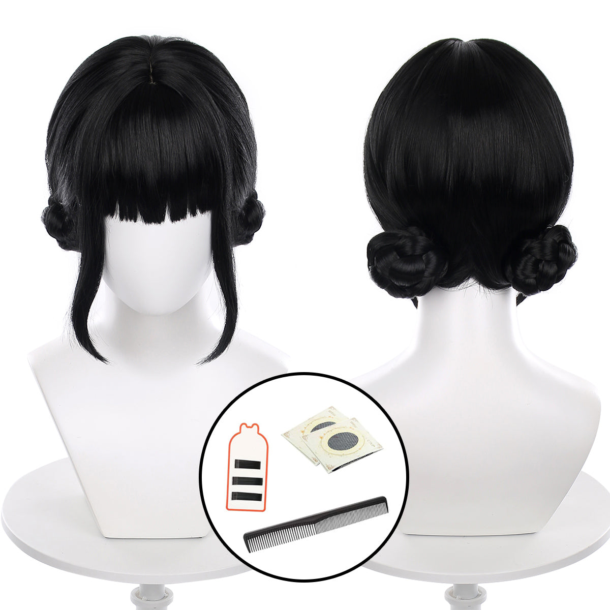 HOLOUN KPop Demon Hunters Anime Rumi Zoey Mira Cosplay Wig Rose Net Synthetic Fiber Adjustable Size Heat Resistant Halloween Convention