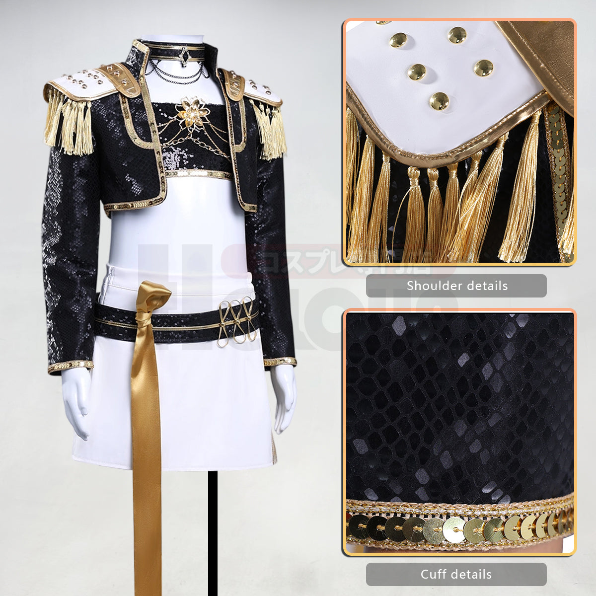 HOLOUN Anime Zoey Rumi Mira Kid Child Version Black Stage Cosplay Costume Jacket Shorts Skirt Halloween Christmas Convention