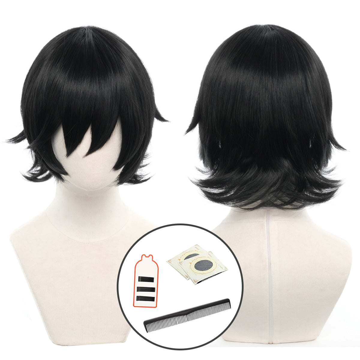 HOLOUN Delicious in Anime Izumi Hitomi Cosplay Wig Rose Net Synthetic Fiber Adjustable Size Heat Resistant Cap Comb Halloween