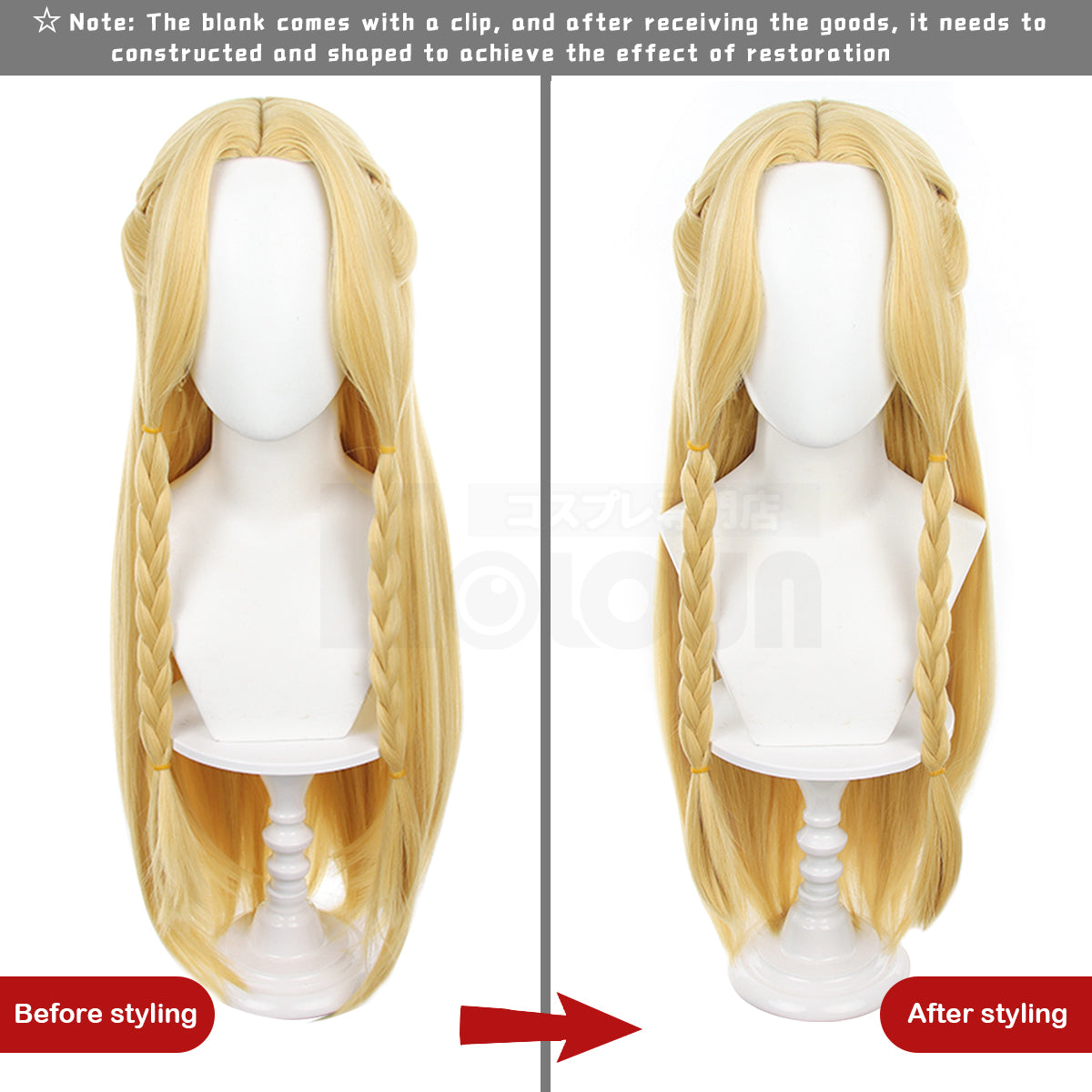 HOLOUN Delicious in Anime Marcille Cosplay Wig Rose Net Synthetic Fiber Adjustable Size Heat Resistant Cap Comb Halloween