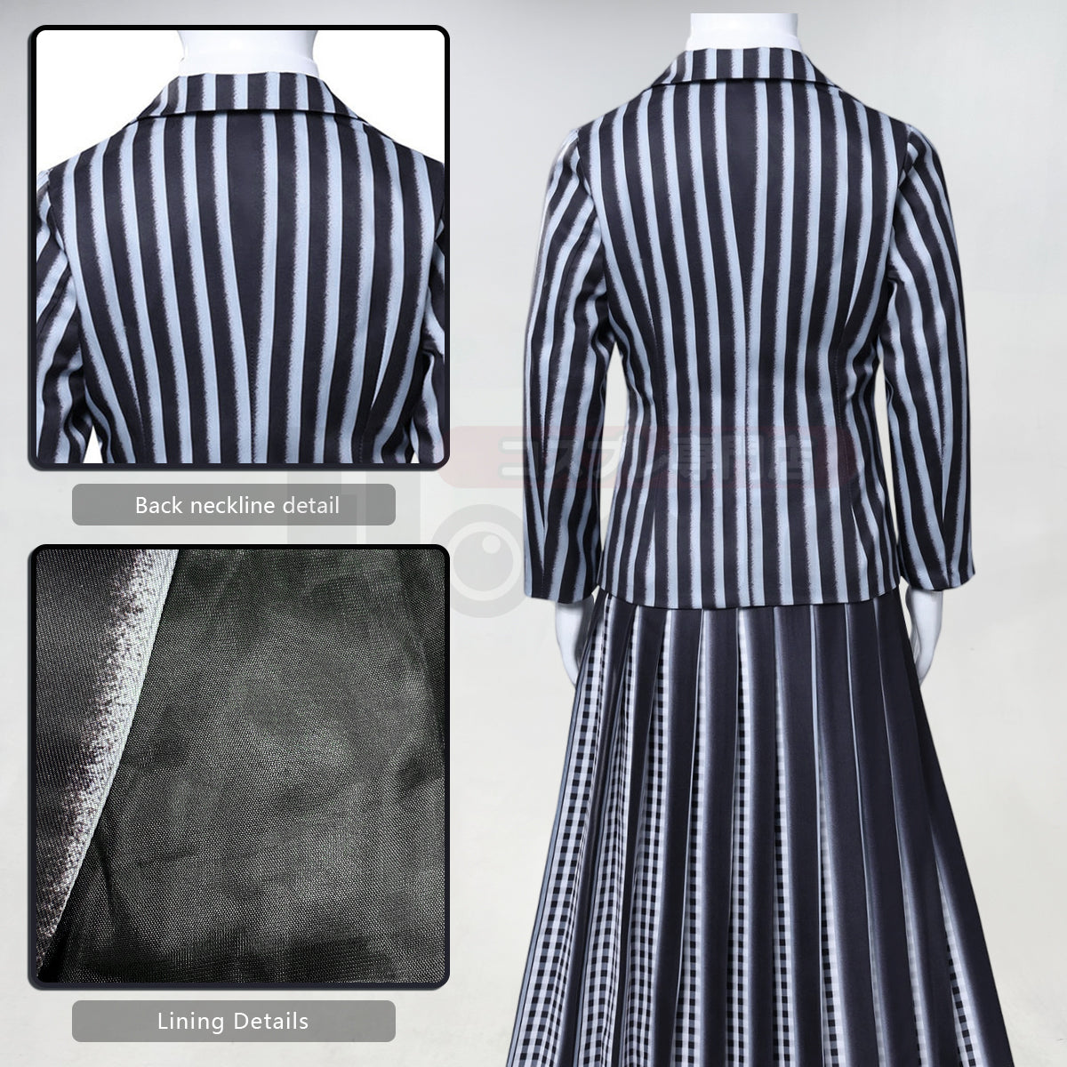 HOLOUN Enid Sinclai Bianca Barclay Child Cosplay Costume Striped School Uniform Skirt Sweater Suit Halloween Christmas 110-150