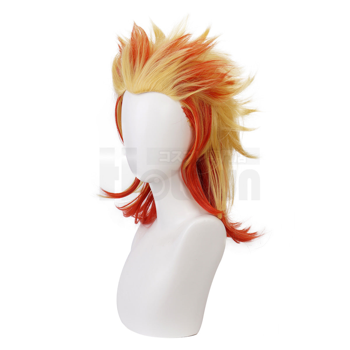 HOLOUN Anime Rengoku Kyoujurou Cosplay Wig Rose Net Synthetic Fiber Adjustable Size Heat Resistant Cap Comb Halloween Cos