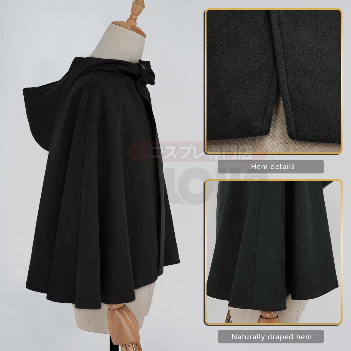 Pre-sale HOLOUN Anime Levi Eren Jaeger Mikasa Ackerman Armin Arlert Hanji Cosplay Costume Embroidery Green Black Cloak Halloween