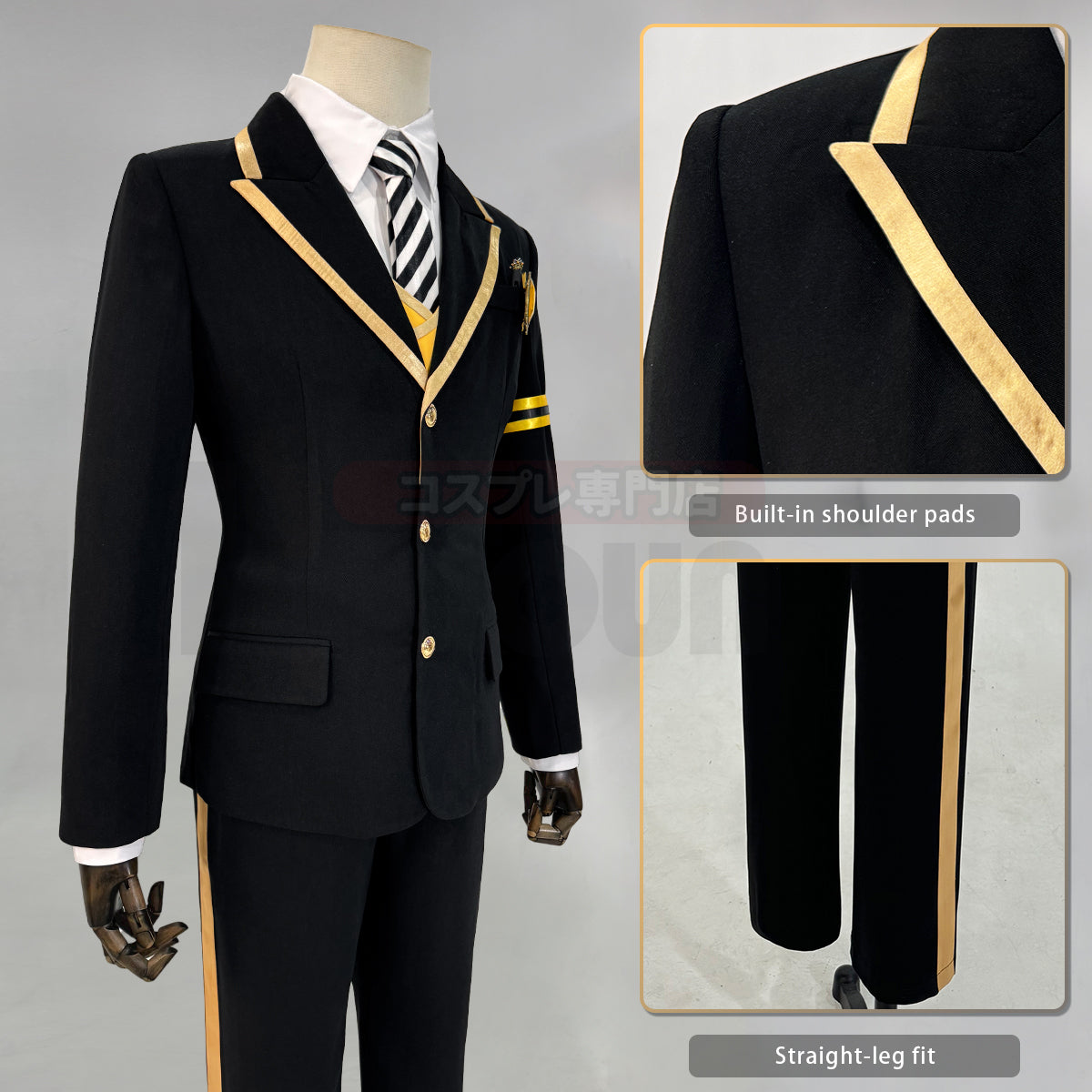 HOLOUN Twisted Wonderland Game Savanaclaw Cosplay Costume School Uniform Suit Vest Shirt Tie