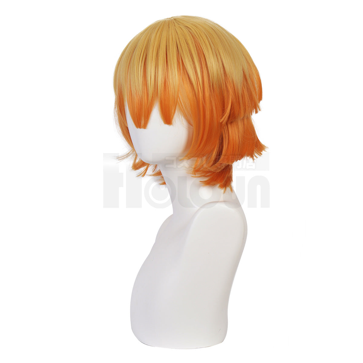 HOLOUN Anime Agatsuma Zenitsu Cosplay Wig Rose Net Synthetic Fiber Adjustable Size Heat Resistant Cap Comb Halloween Cos