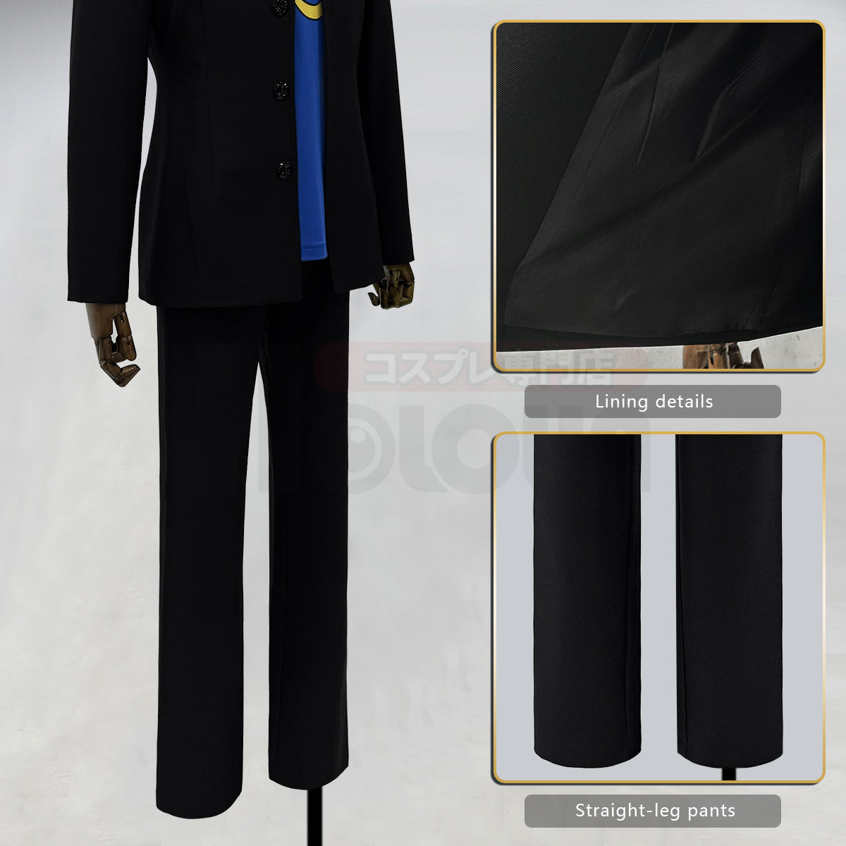 Pre-sale HOLOUN Gintama Anime Okita Sougo Cosplay Costume Coat Pants T-shirt Convention Halloween Christmas