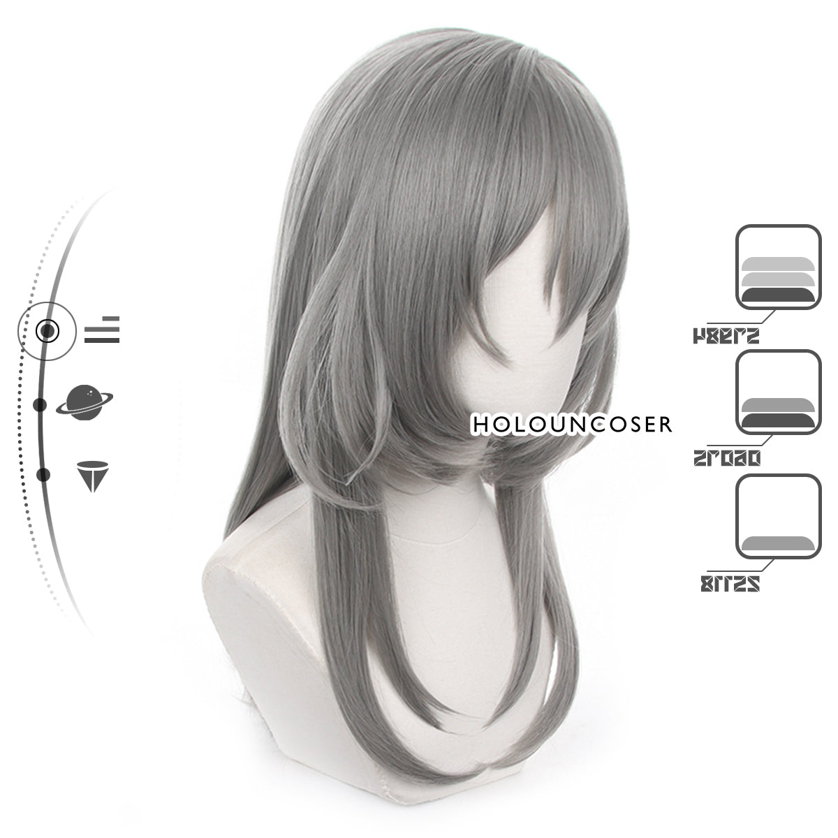 HOLOUN Honkai Star Rail Game Trailblazer Cosplay Wig Male Caelus Female Stelle Rose Net Heat Resistant Synthetic Fiber Comb Hairpin Halloween