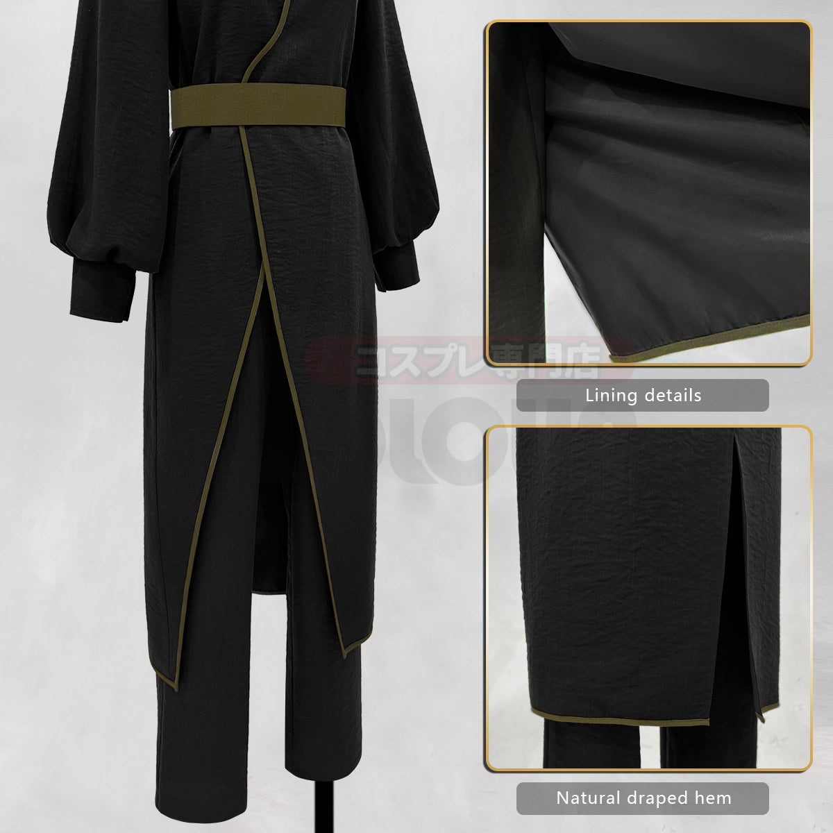 Pre-sale HOLOUN Xiao Hei Anime Luye Cosplay Costume Black KungFu Top Pants Belt Animation Convention Halloween Christmas Gift