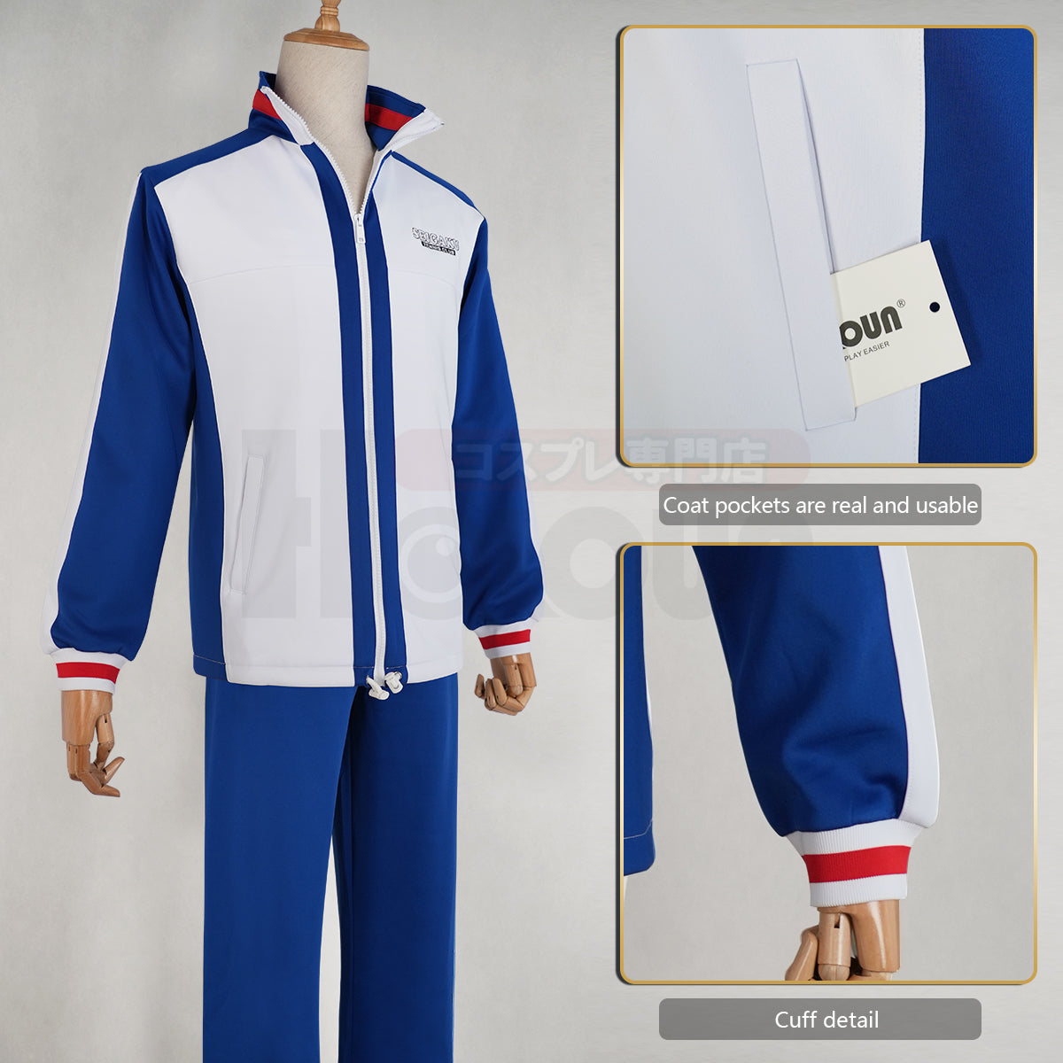 HOLOUN The Prince of Tennis Anime Ryoma Echizen Tezuka Cosplay Costume Embroidery Jerseys Seigaku Tennis Club Tracksuit Hat